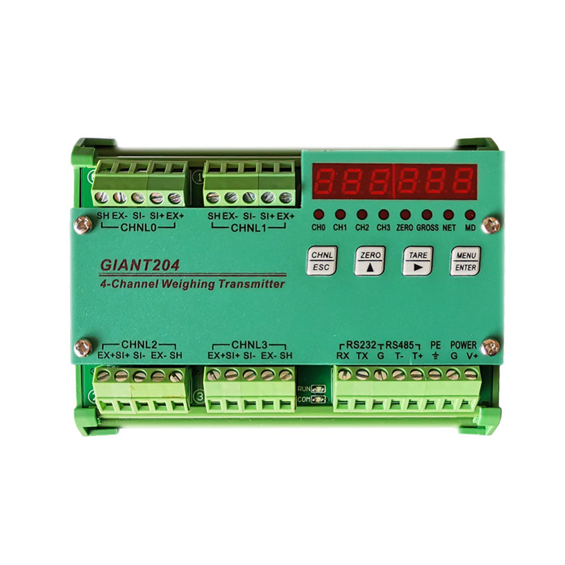 Giant204-4通道稱(chēng)重模塊,RS485/RS232,Modbus,重量變送器,稱(chēng)重傳感器